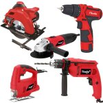 Pack 5 outils itools meuleuse + perceuse + visseuse + scie circulaire + scie sauteuse et boite  outils ...