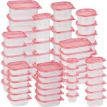 Pack de 60 boîtes de conservation en plastique - 10 formats Pack de 60 boîtes de conservation en plastique - 10 formats