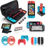 Pack accessoire - nintendo - switch - etui de transport - protecteur d�cran - rouge