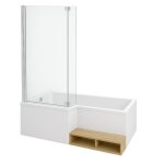 Pack baignoire bain douche 160 x 90 jacob delafon neo version gauche + tablier + pare bain chrom�