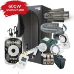 Pack chambre de culture indoor 120x120x200cm - kit cooltube hps 600w - inclus engrais pots et terreau ...