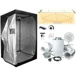 Pack chambre de culture led 1000w full spectrum - 60x60x140cm. kit box complet led avec variateur extracteur ...