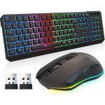 Pack clavier souris gamer sans fil - klim - blaze & chroma - 2 dongles usb - rgb - azerty Pack clavier souris gamer sans fil - klim - blaze & chroma - 2 dongles usb - rgb - azerty