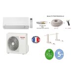 Pack climatiseur r�versible mono - split toshiba naka 35 kw 35m2 + kit 7m de pose complet