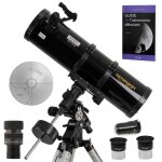 Pack complet t�lescope omegon 150 / 750 eq4 + zoom + vis�e polaire + guide d�butant + oculaires + barlow ...