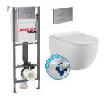 Pack complet wc - wirquin pro - initio - cuvette noir matt suspendue - sans bride - abattant ultrafin ...