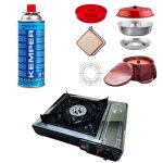 Pack de cuisine - omnia - four portable + r�chaud � gaz incasa - 2 cartouches de gaz kemper - accessoires ...