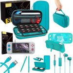 Pack de dmarrage nintendo switch lite - orzly - tui noir - accessoires inclus - protection cran