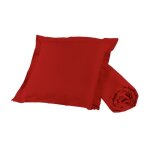Ensemble de literie - amphora - drap housse 90x190 cm - taie doreiller 65x65 cm - coton - rouge Ensemble de literie - amphora - drap housse 90x190 cm - taie doreiller 65x65 cm - coton - rouge