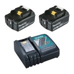 Pack �nergie li - ion (2 batteries bl1850b 5ah + chargeur dc18rc) 12v - makita - 197570 - 9