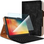 Pack etui de protection (noir) + clavier bluetooth + protection d�cran en verre flexible pour tablette ...