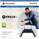 Pack fifa23 ps5 : jeu fifa23 (code de tlchargement) + manette dualsense blanche