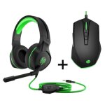 Pack gaming hp - casque de jeu 400 et souris de jeu 200 - noir et vert