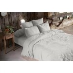 Pack gaze de coton parure de couette 220x240 cm + drap housse 140x190 + 2 taies 60x60 gris Pack gaze de coton parure de couette 220x240 cm + drap housse 140x190 + 2 taies 60x60 gris