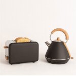 Pack grille - pain toast retro + kettle retro noir