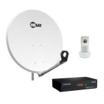 Pack hdsat parabole satellite acier 80cm + d�codeur satellite hd tntsat astra + carte