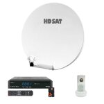 Pack hdsat parabole satellite fibre composite blanche 60cm + lnb single + vega 3 r�cepteur tv satell