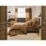Pack housse de couette gaa toutes dimensions gaze de coton - gaa camel - pack 4 pices pour lit 160 ...