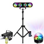Pack jeux lumi�re portique dj ledbar - astro - rc - machine fum�e party - sm400 - effet astro led rgb ...