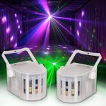 Pack jeux de lumières sono dj light 2 effets derby disco party white 3 leds rgb Pack jeux de lumières sono dj light 2 effets derby disco party white 3 leds rgb