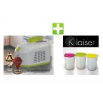 Pack klaiser slim bs52 turbine a glaces professionnelle avec livre de 62 recettes + set de 3 bols supplmentai ...