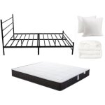 Pack lit - iztoss - 160x200cm - m�tal - matelas m�moire de forme - 2 places