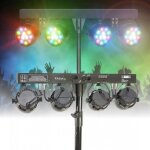 Pack lumière pied support 4 projecteurs par - strobo - derby - astro - machine à fumée avec produit - ... Pack lumière pied support 4 projecteurs par - strobo - derby - astro - machine à fumée avec produit - ...