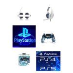 Pack manette et casque - playstation - manette bluetooth bleu camouflage - filaire - compatible ps4 / ...