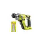 Pack marteau perforateur ryobi 18v one + sans batterie ni chargeur r18sds - 0 - kit 3 burins sds + rioby ...