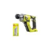 Pack marteau perforateur ryobi 18v one + sans batterie ni chargeur r18sds - 0 - kit 3 forets ryobi plus ...