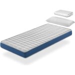 Pack matelas 80x160 onix lit enfant epaisseur 14 cm + 1 oreiller  memoire 80x35 + 1 protege matelas ...