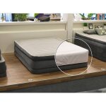 Pack matelas gonflable comfort plush elevated 2 places h. 46 cm intex + drap housse