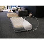 Pack matelas gonflable pillow rest mid rise 1 place intex + drap housse