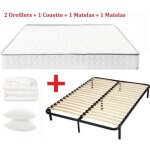 Pack matelas + sommier - iztoss - 140x190cm - hr - ressorts ensach�s