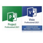 Pack microsoft project 2021 pro - visio 2021 pro - windows 10 / 11 - tlchargement rapide - cl dactivation ...