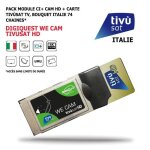 Pack module ci + we cam tivusat hd + carte bouquet tv italien digiquest 74 chaines hd via le satellite ...