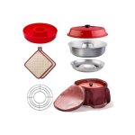 Pack omnia four + sac + 2 maniques + grille + moule en silicone camping - car bateau van