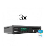 Pack optex 3x ors9939hd rcepteur tv satellite hd enregistreur usb + carte fransat (satellite eutels