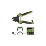 Pack pince grillage fsk20c salki avec 200 agrafes omega 20 plastifies vertes