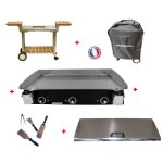 Pack plancha �lectrique planchaelec lux 830 carbon - chariot elysee 830