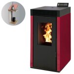 Po�le � granul�s interstoves marina 8 �tanche - kit conduit �80 / 125 bordeaux