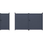 Pack portail et portillon aluminium - habitat et jardin - marc - gris - r�sistant aux intemp�ries