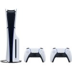 Pack ps5 standard (avec lecteur cd) : console playstation 5 (mod�le slim) + 2�me manette dualsense blanche ...