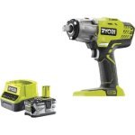 Pack ryobi boulonneuse  chocs 18v one + r18iw3 - 0 - 1 batterie 4. 0ah - 1 chargeur rapide 2. 0ah rc18120 ...