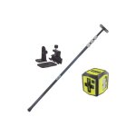 Pack ryobi laser croix rouge - 10m de port - 05mm de prcision - rbcllr1 - canne tlescopique - 320cm ...