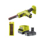 Pack ryobi lime �lectrique 18v one + r18pf - 0 - kit 3 bandes abrasives - 1 batterie 2. 0ah - 1 chargeur ...