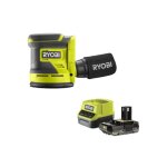 Pack ryobi ponceuse excentrique rros18 - 0 - 18v one + - 1 batterie 2. 0ah - 1 chargeur rapide rc18120 ...