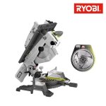 Pack ryobi scie sur table et onglet lectrique 1800w 254mm rtms1800 - g - lame carbure pour scies  coupe ...
