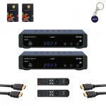 Pack servimat 2x r�cepteurs tv satellite full hd + carte tntsat v6 + c�ble hdmi