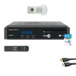 Pack servimat r�cepteur tv satellite hd + carte fransat pc7 + c�ble hdmi + lnb single